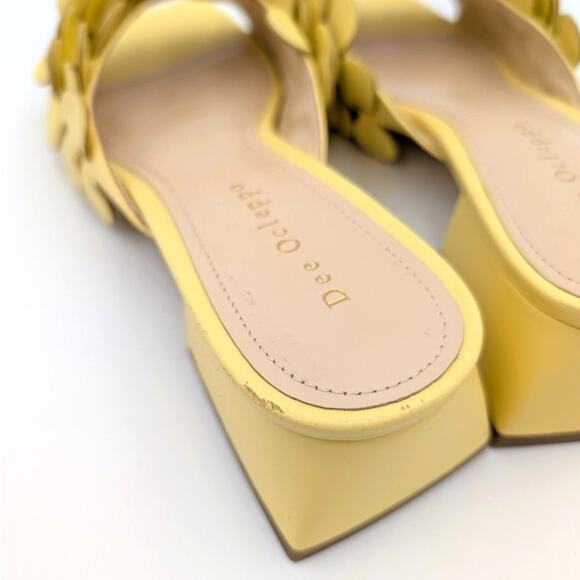 Dee Ocleppo Japan Embellished Leather Sandal Women's Yellow Size US6.5 EU37 - Picture 8 of 13